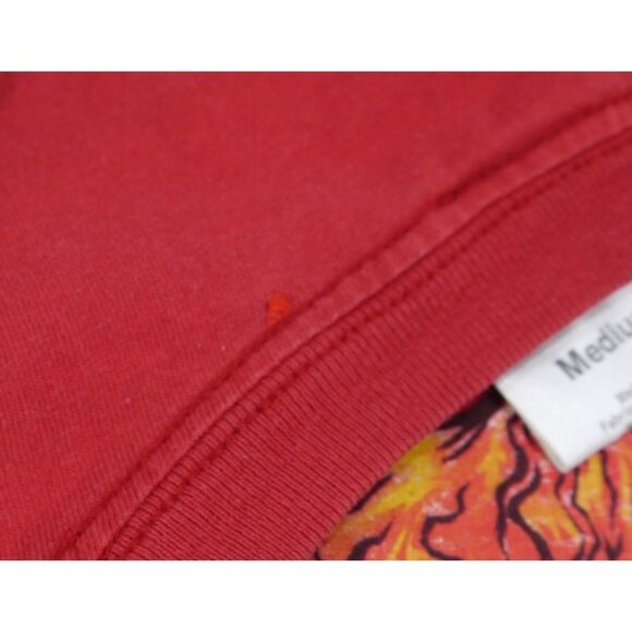 Vintage JNCO JEANS red 100% cotton T Shirt with Flaming Skull Dice Adult size M - Picture 5 of 6